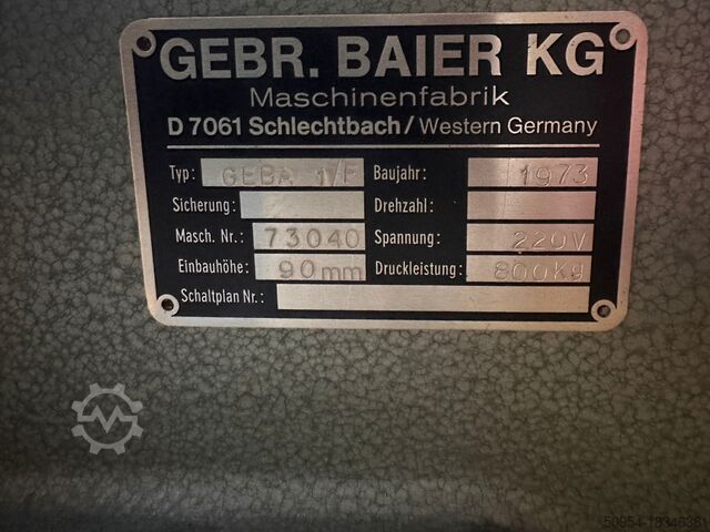 Gebr. Baier KG GEBA 1F
