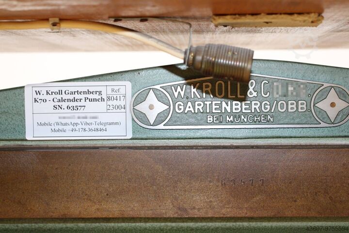 W. Kroll Gartenberg K80